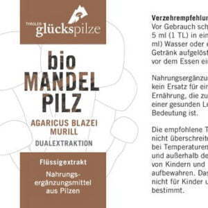 Mandelpilz - Agaricus blazei Murril - Tyroler Glückspilze - Biologische Lösung 11 mandelpilz abm agaricus blazei murril bio fluessigextrakt 100ml 02